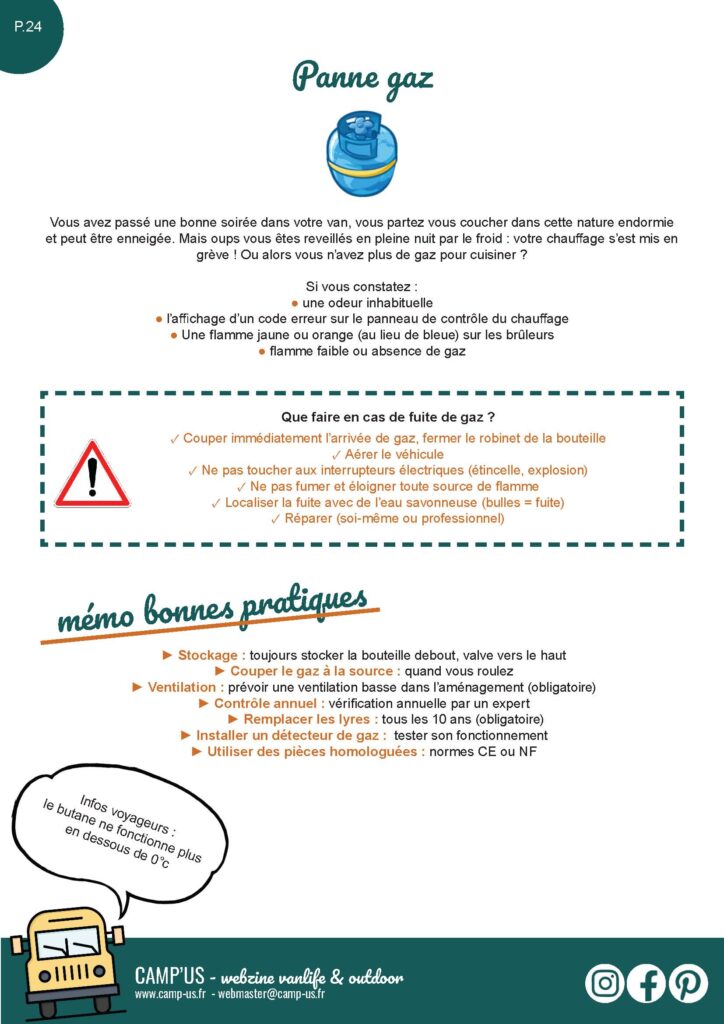 Guide — Pannes les plus fréquentes en van, fourgon et camping-car